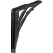 Ekena Millwork Nevio Wrought Iron Bracket, (Single center brace), Powder Coated Black 1 1/2"W x 10"D x 12"H BKTM01X10X12SNE - alternate 1